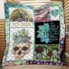 Pot Head Succulent Quilt Blanket  Quilt